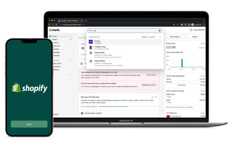 Shopify-iPhone-lap