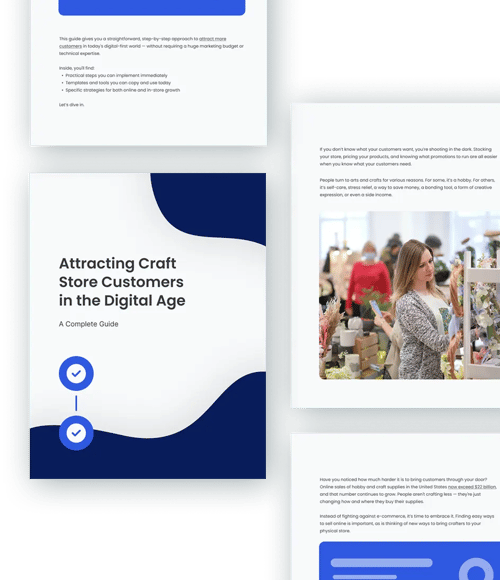 Craft Store Digital Marketing Guide Cover