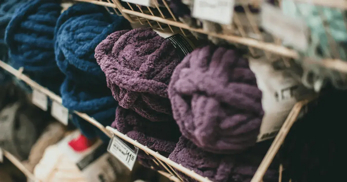 yarn in a craft store
